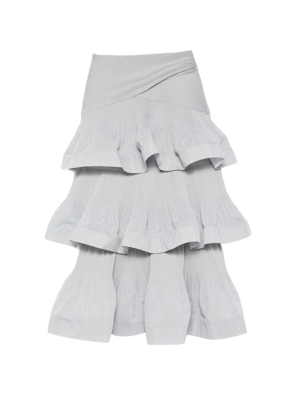 Gonna midi con balze in grigio Zimmermann - donna 