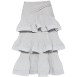 Gonna midi con balze in grigio Zimmermann - donna 