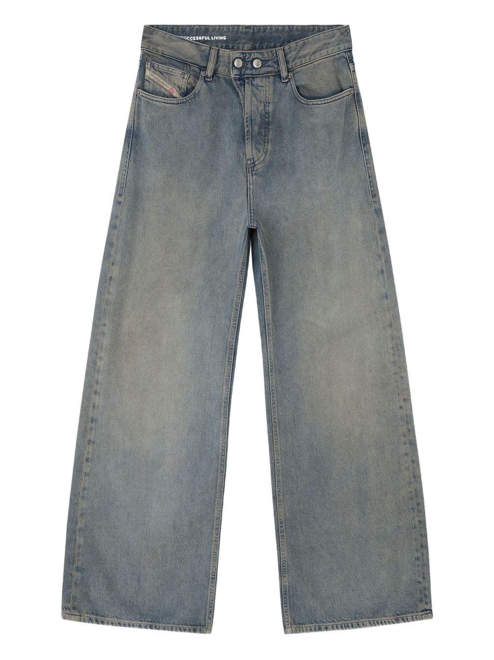 Jeans a vita bassa e gamba larga in blu Diesel - donna 