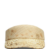 Visiera in rafia con logo in beige Ruslan baginskiy - donna 
