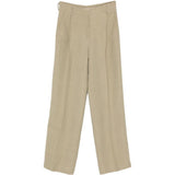 Pantaloni con pieghe stirate in verde Antonelli - donna 
