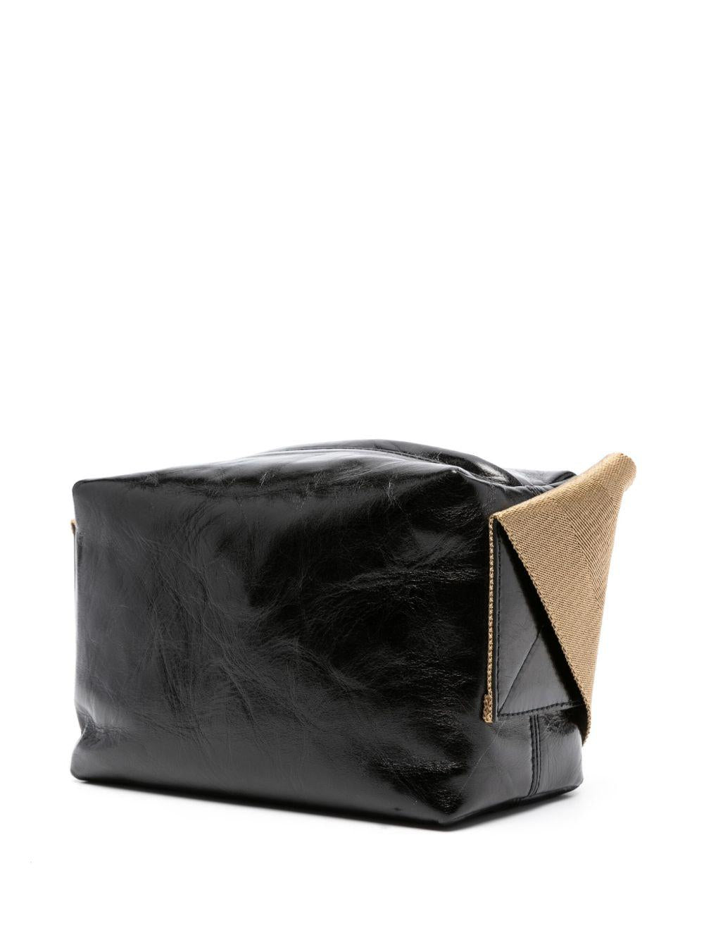 Borsa a spalla in pelle in nero Uma Wang - donna 