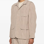 Giacca con effetto stropicciato in beige GONGDID DESIGN - uomo 