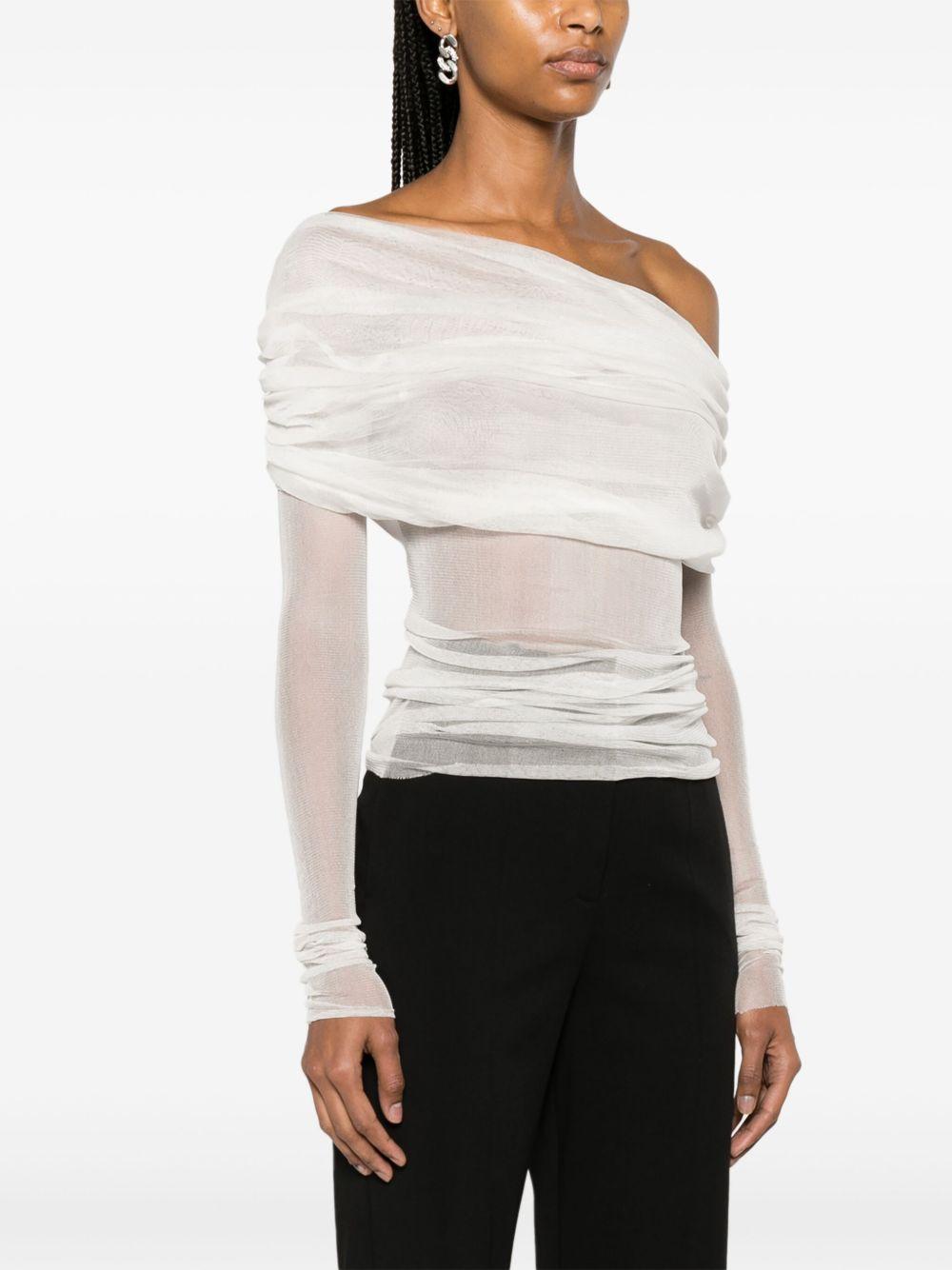 Top veiled in seta in bianco Christopher esber - donna 