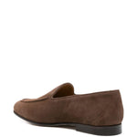 Mocassini in pelle scamosciata in marrone Kiton - uomo 