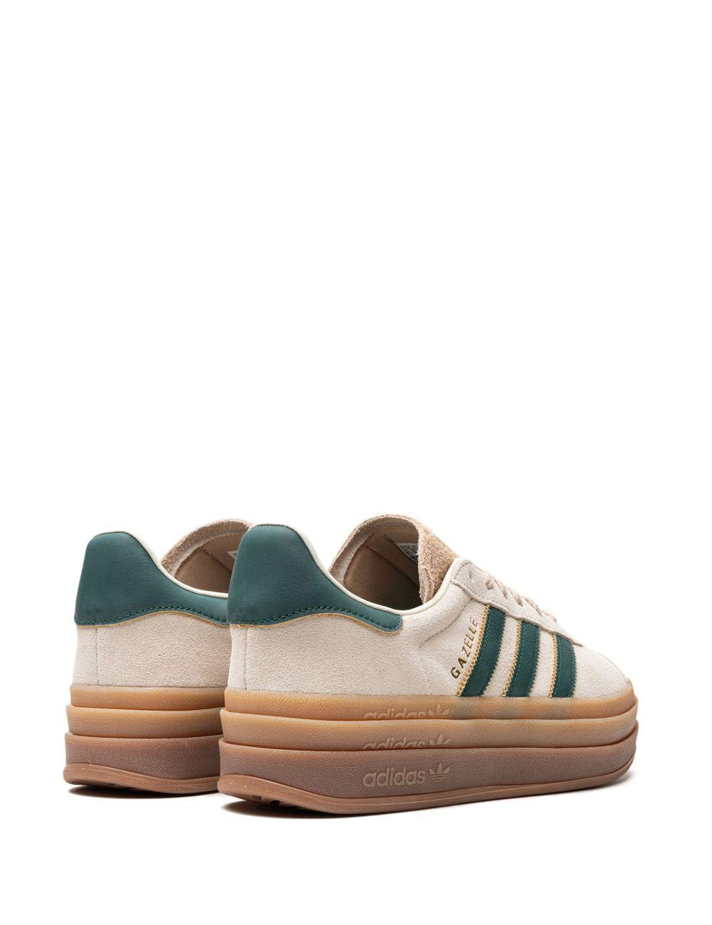 Sneakers gazelle bold in verde e beige 