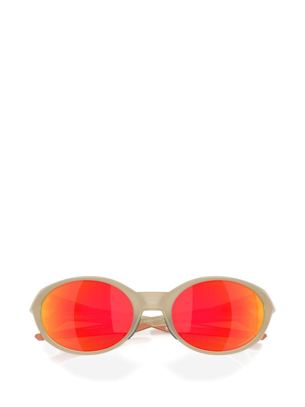 occhiali da sole ovali con lente rossa oakley - unisex 