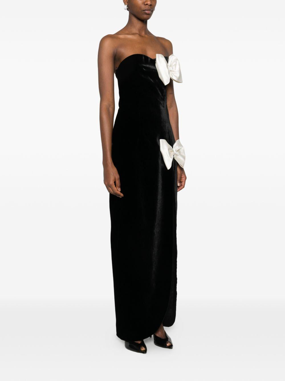Abito con fiocchi in nero e bianco Alessandra Rich - donna 