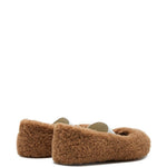 Ballerine in shearling in marrone Moon boot - donna 
