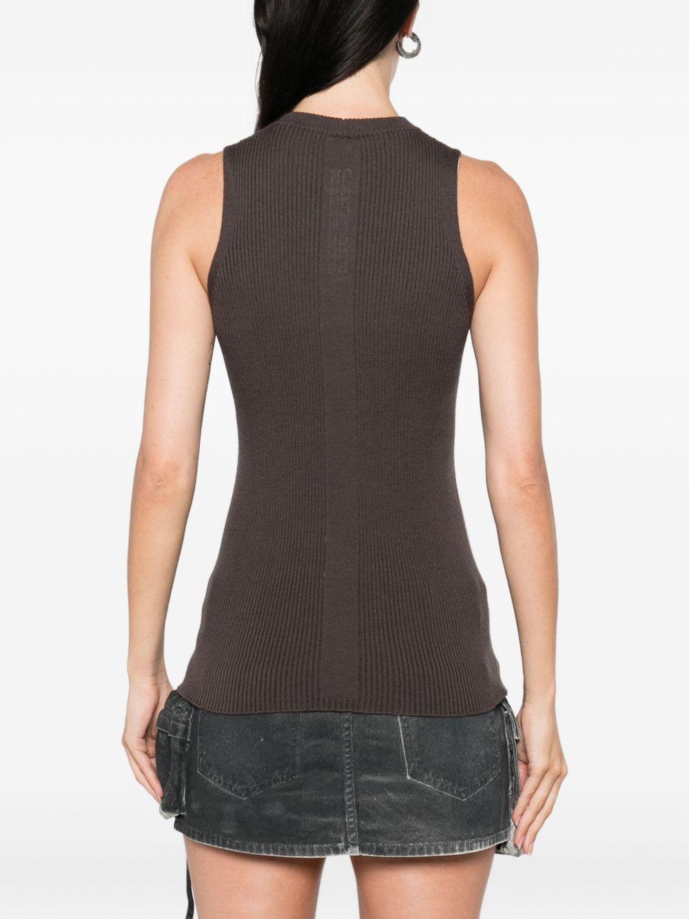 Top a coste in marrone Rick owens - donna 