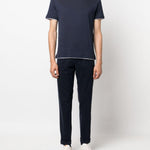 T-shirt girocollo in blu Eleventy - uomo 