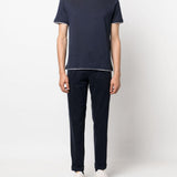 T-shirt girocollo in blu Eleventy - uomo 