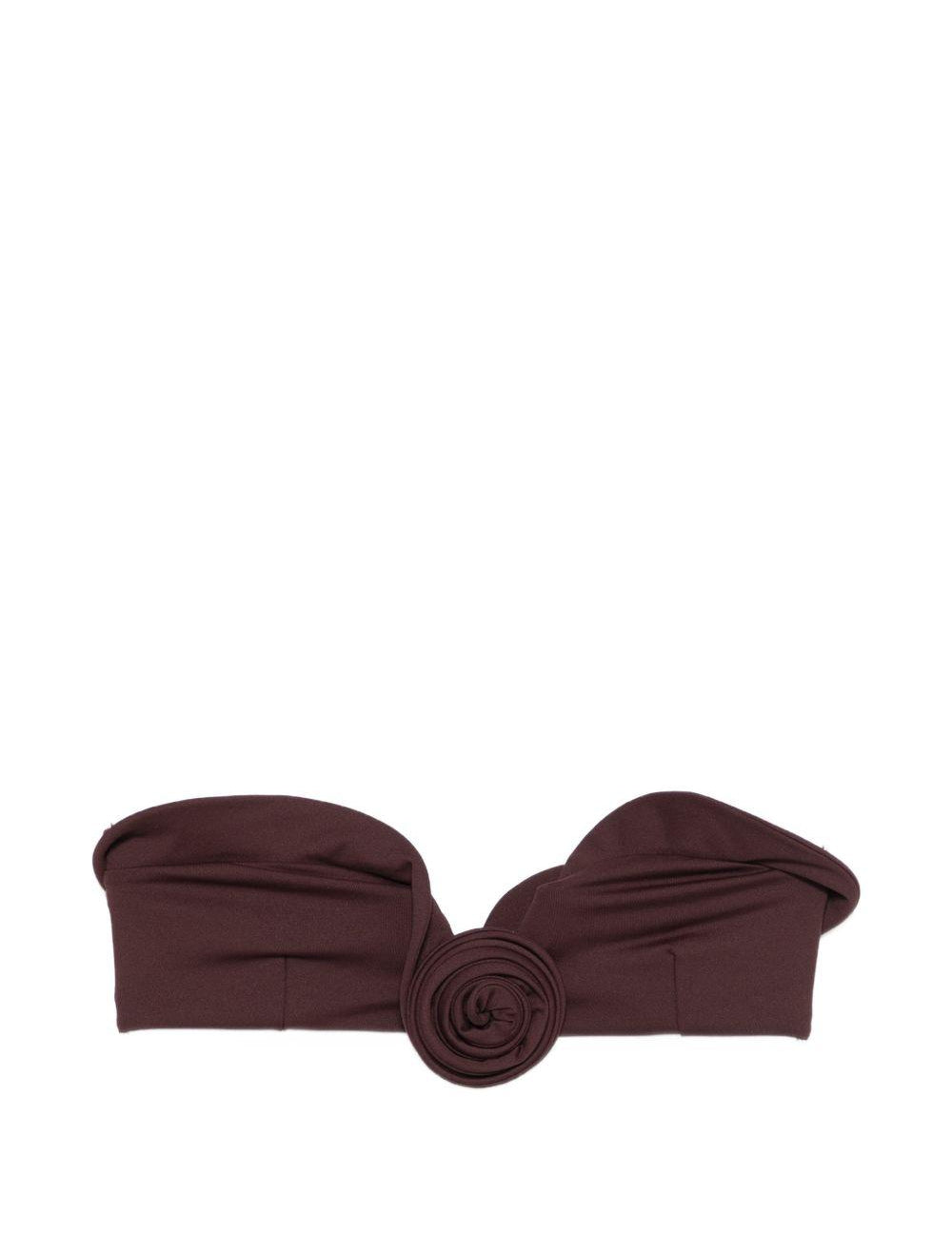 Top bikini con dettaglio a rosetta in bordeaux Magda butrym - donna 