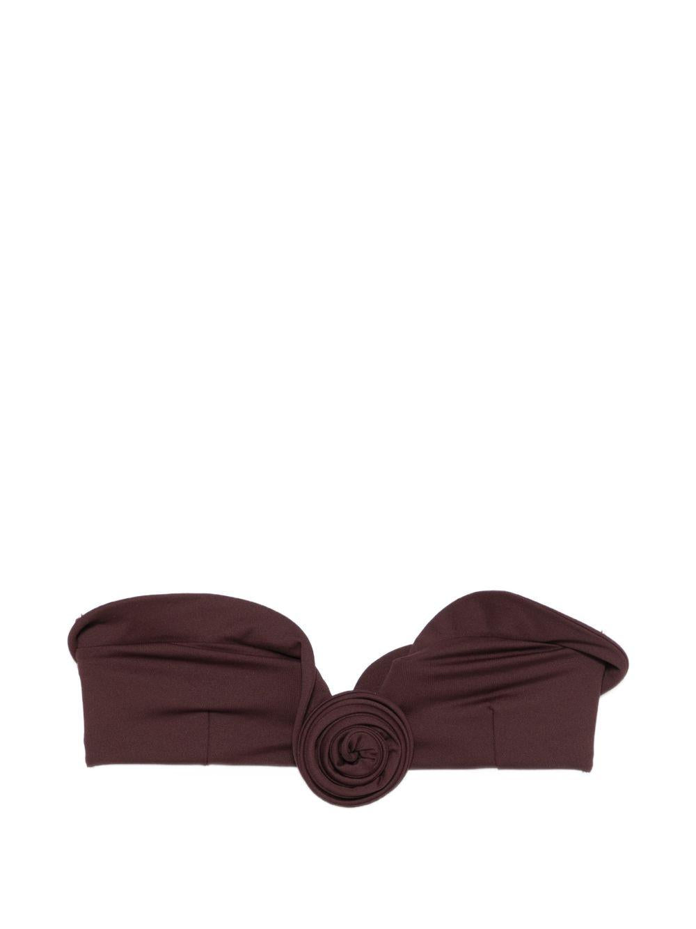 Top bikini con dettaglio a rosetta in bordeaux Magda butrym - donna 