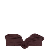 Top bikini con dettaglio a rosetta in bordeaux Magda butrym - donna 