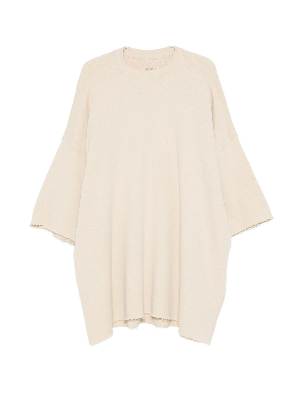 T-shirt Tommy T Sfrangiata in beige Rick owens - uomo 