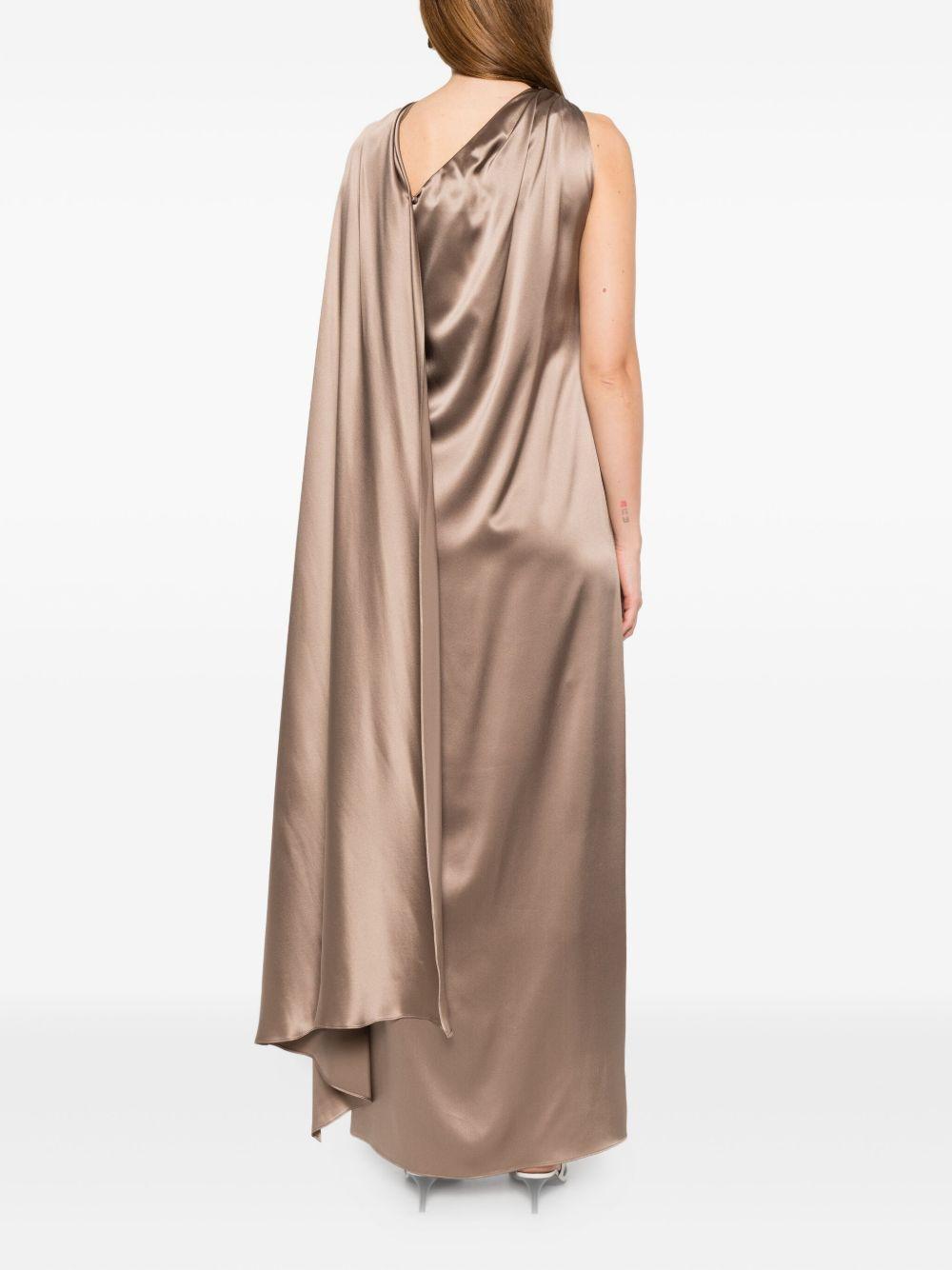Abito monospalla in raso radura in beige Maxmara pianoforte - donna 