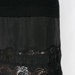 Abito in maglia con gonna in pizzo in nero Moschino - donna 