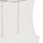 Felpa senza maniche con coulisse in bianco Rick owens drkshdw - uomo 