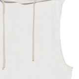 Felpa senza maniche con coulisse in bianco Rick owens drkshdw - uomo 