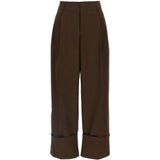 Pantaloni Diana con risvolto in marrone Darkpark - donna 