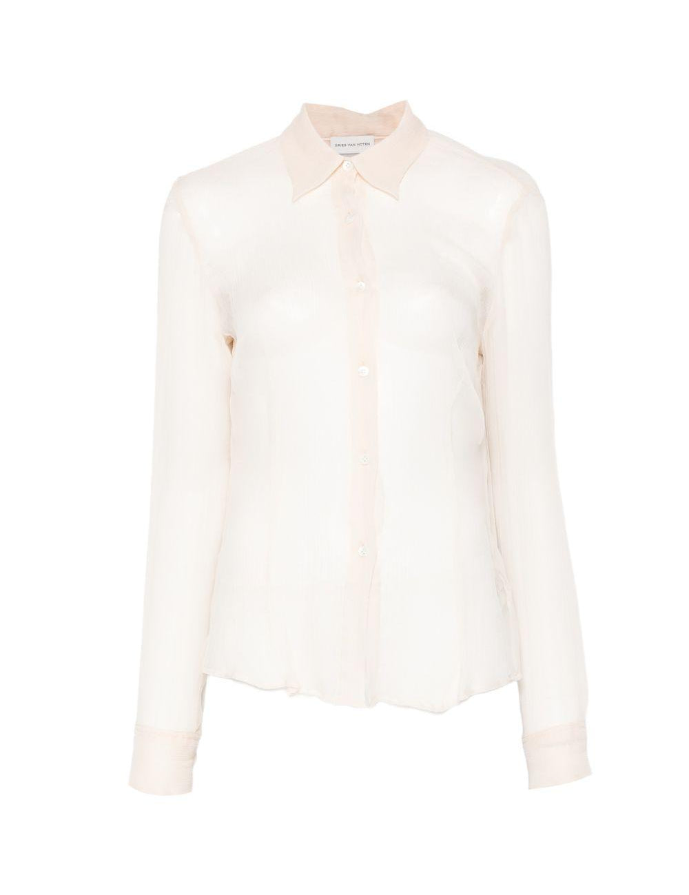 Camicia semi-trasparente cloudy in avorio Dries van noten - donna 