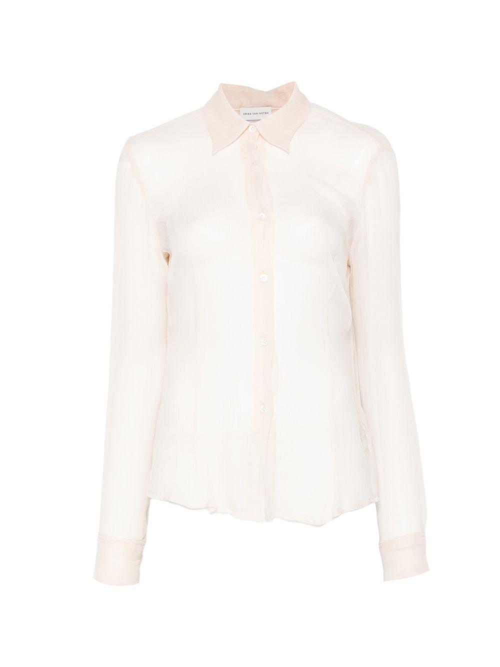 Camicia semi-trasparente cloudy in avorio Dries van noten - donna 