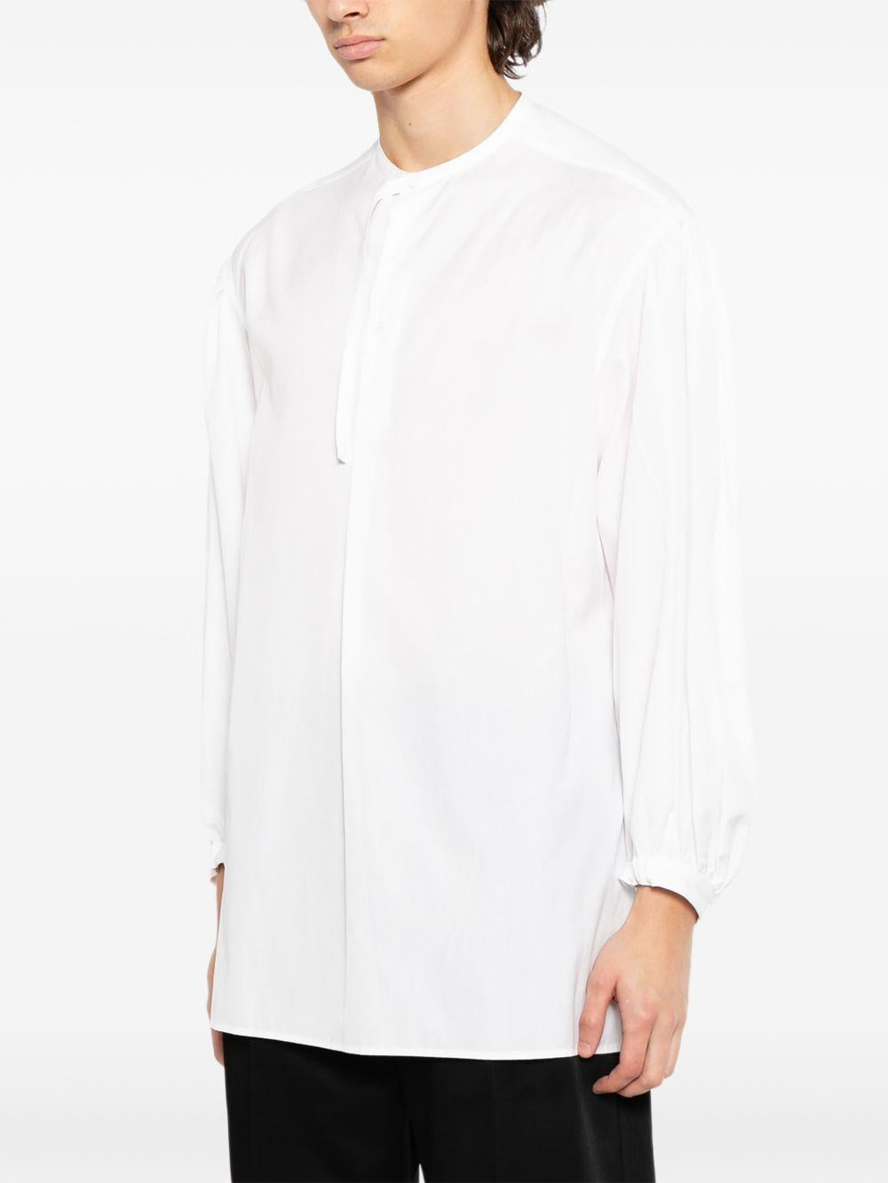 Camicia a maniche lunghe in cotone in bianco Yohji yamamoto - uomo 