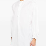 Camicia a maniche lunghe in cotone in bianco Yohji yamamoto - uomo 