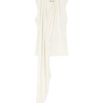 Top Lavalliere con foulard in avorio 