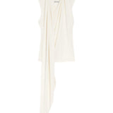 Top Lavalliere con foulard in avorio 