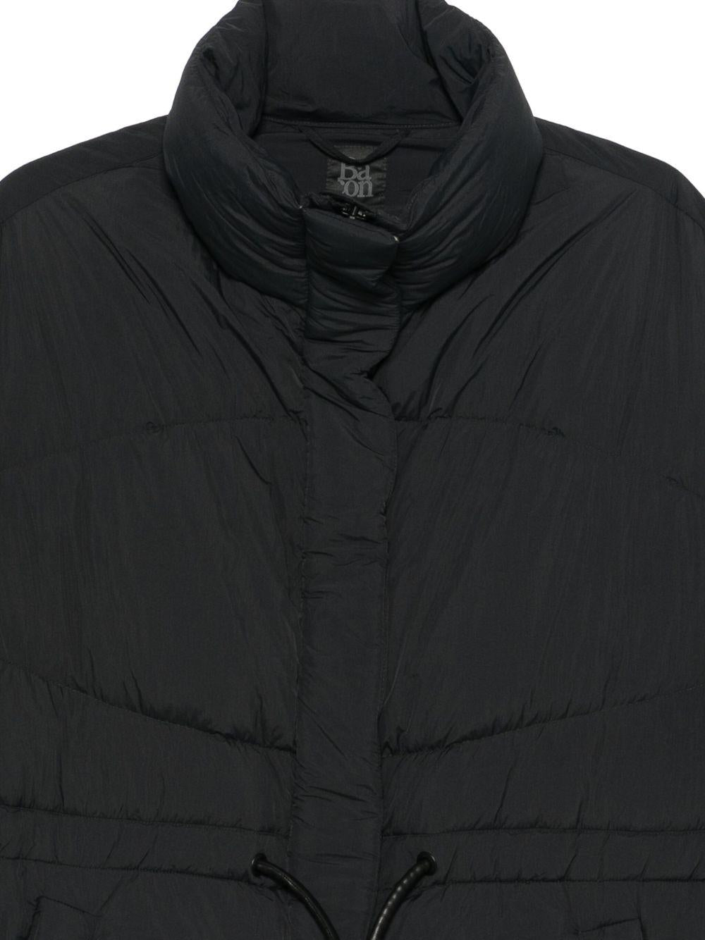 Cappotto imbottito con coulisse in nero Bacon - donna 