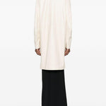 Cappotto monopetto senza colletto in bianco LouLou de Saison - donna 