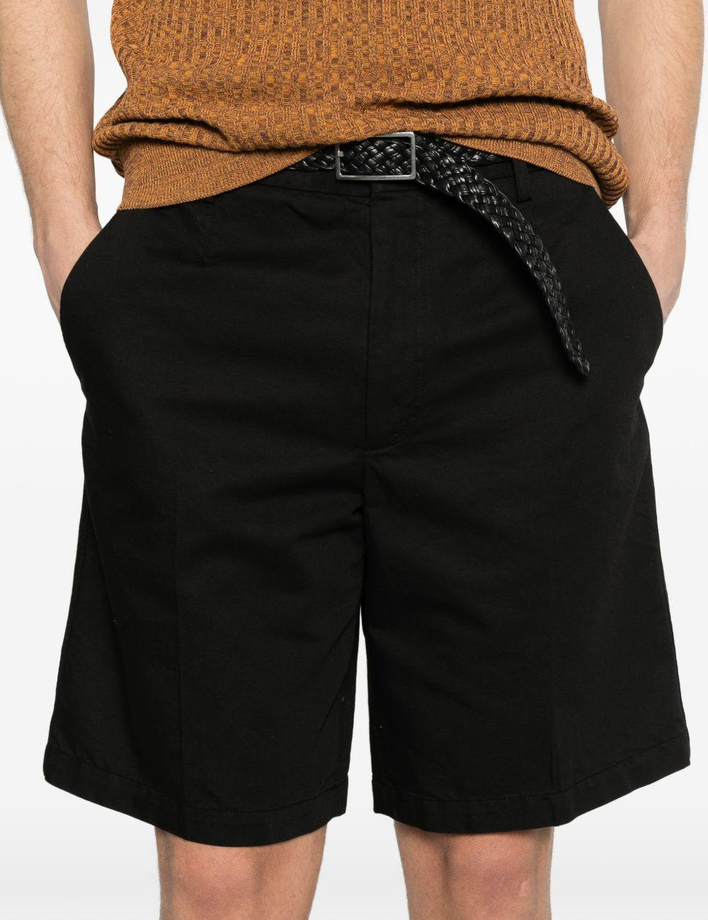 Pantaloncini con parte anteriore piatta in nero Zegna - uomo 