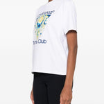 T-shirt a maniche corte con stampa grafica in bainco Casablanca - donna 
