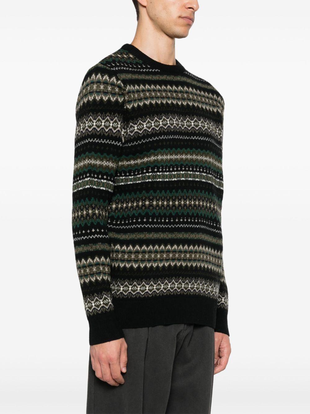 Maglione con ricami case fair in nero Barbour - uomo 