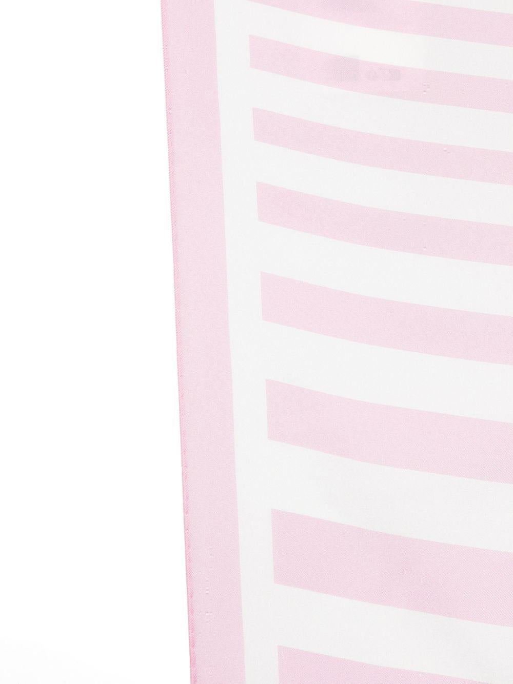 Foulard a righe rayures in bianco e rosa Jacquemus - unisex 