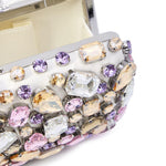 Clutch con cristalli in multicolor Self-Portrait - donna 