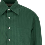 Camicia a righe grinda in verde Namacheko - uomo 