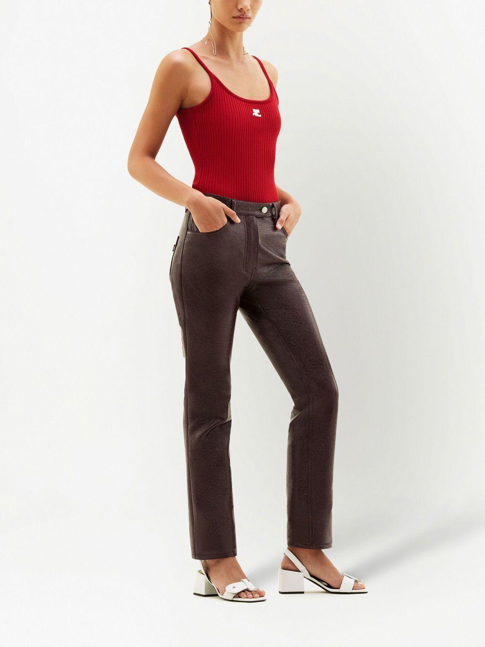 Canotta a coste Reedition in rosso Courrèges - donna 
