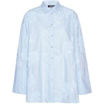 Camicia oversize con fiori in azzurro ROTATE - donna 