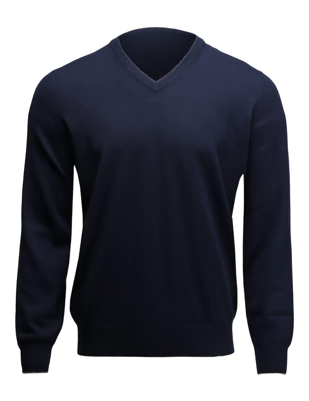 Maglione con scollo a V in blu 