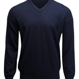 Maglione con scollo a V in blu 