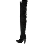 Stivali con stampa zebra in bianco e nero Khaite - donna 