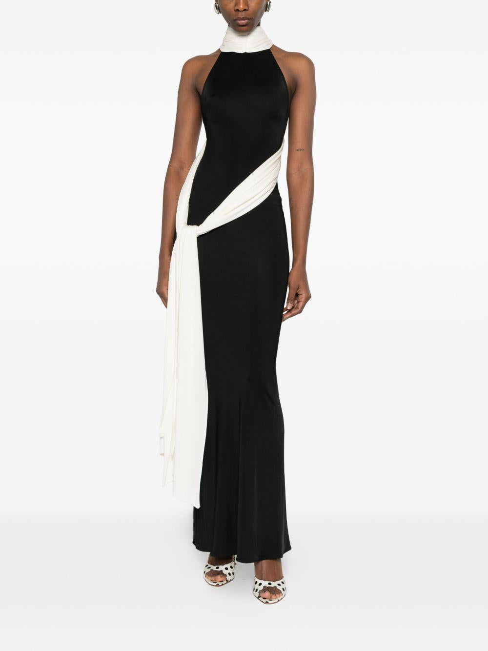 Abito lungo leia in nero e bianco The New Arrivals - donna 