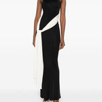 Abito lungo leia in nero e bianco The New Arrivals - donna 