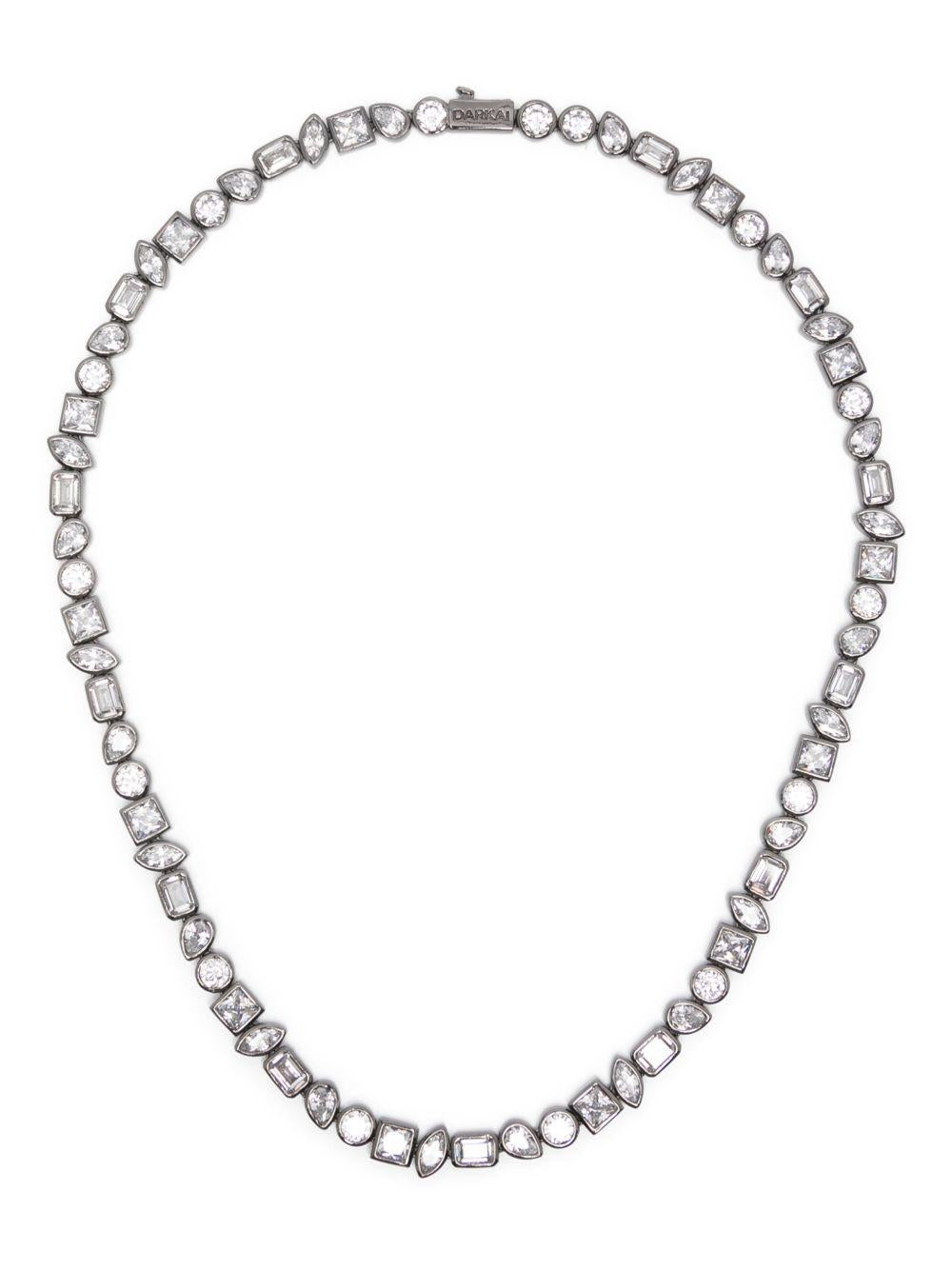 Collana con cristalli misti in argento Darkai - unisex 
