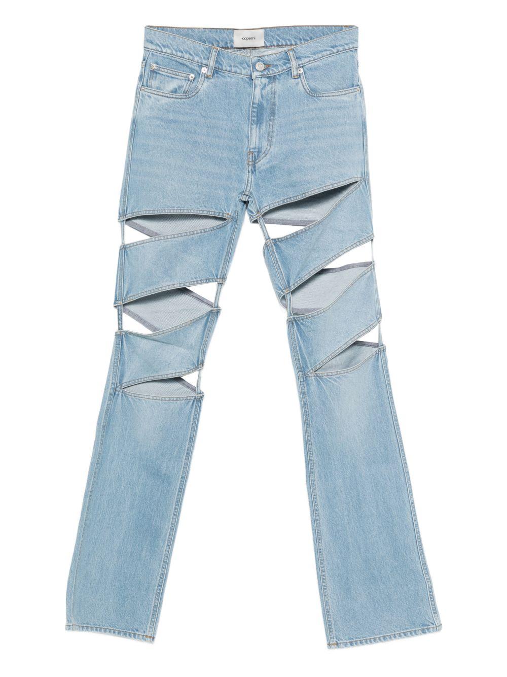 Jeans cut-out in azzurro Coperni - donna 