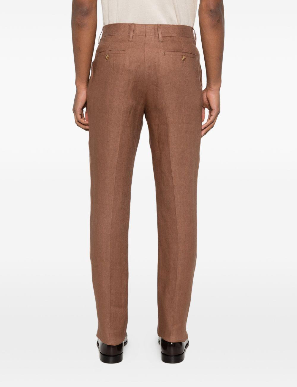 Pantaloni lyon in marrone lardini - uomo 