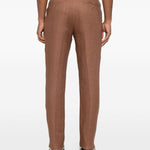 Pantaloni lyon in marrone lardini - uomo 